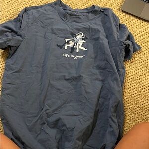 Life Is Good Navy Graphic Tee